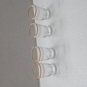 4/$40 Mini Shot Glasses With Gold Rims - Set of 4